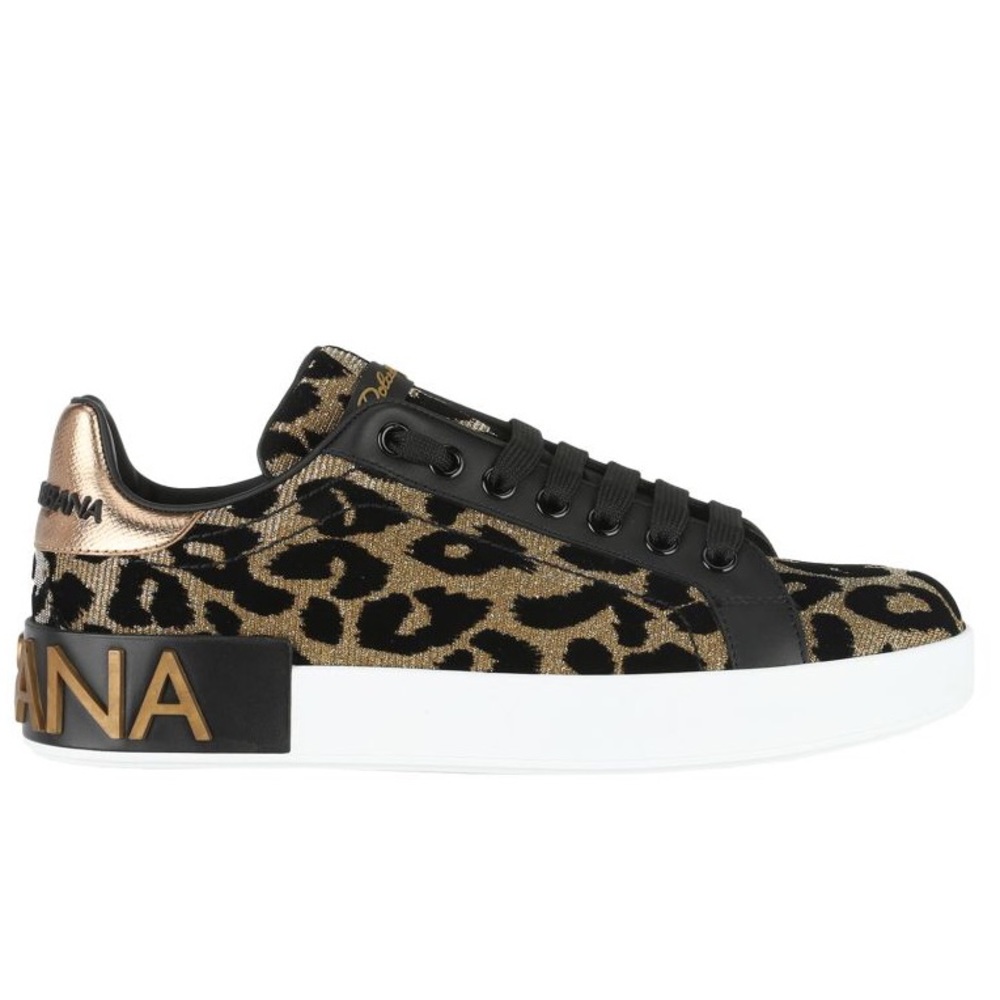 ⭕️Dolce&gabbana Portofino Leopard Sneakers size 37